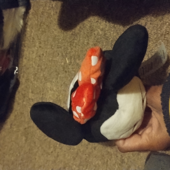 -Disney Store Minnie Mouse Plush Emoji Two-Sided Kiss &  Laugh Face 5" Plush - Picture 4 of 9